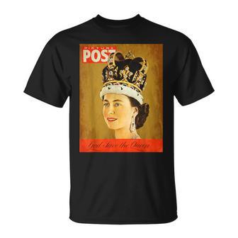 エリザベス女王 ファンビンテージポスター 英国王 Tシャツ - Kawaiitshirt
