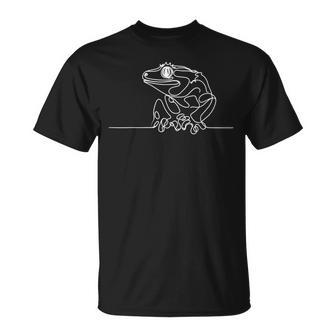 エレガントなラインアート ガーゴイル ヤモリ 爬虫類 Tシャツ - Kawaiitshirt