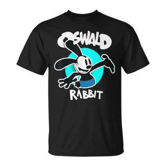 オズワルドラビット ヴィンテージ 漫画 バニー ハッピー ティール Tシャツ - Kawaiitshirt