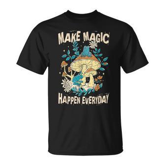 カエルとキノコ。毎日魔法を起こしましょう。 Tシャツ - Kawaiitshirt