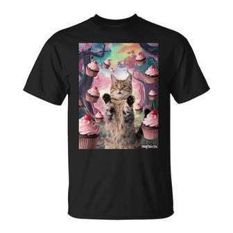 カップケーキの森の猫 Tシャツ - Kawaiitshirt
