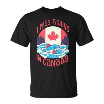 カナダでの釣り 長袖tシャツ Tシャツ - Kawaiitshirt