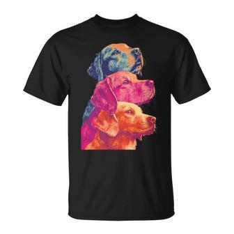 カラフルなラブラドールレトリバー犬夏の美的ペットアート 長袖tシャツ Tシャツ - Kawaiitshirt