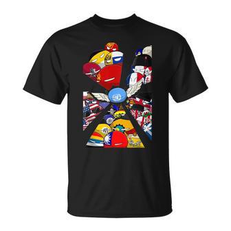 カントリーボール 世界旗 Tシャツ - Kawaiitshirt