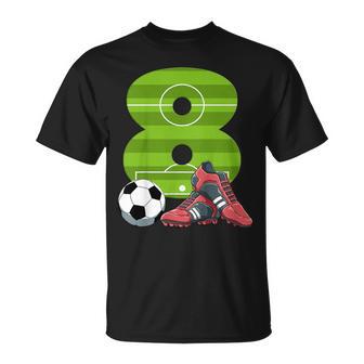 キッズ エイトバースデーサッカー 8歳の男の子 女の子 Tシャツ - Kawaiitshirt