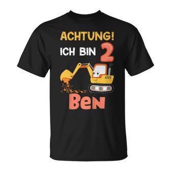 キッズ 男の子用名前入りディガーシャツ 2歳の誕生日 男の子 2歳 Tシャツ - Kawaiitshirt