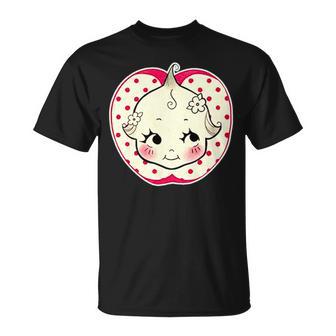 キューピー 赤ちゃん りんご 水玉 長袖tシャツ Tシャツ - Kawaiitshirt