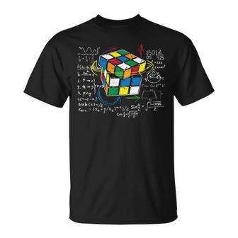 キューブマジック 数学方程式 レトロ オタクルービック 長袖tシャツ Tシャツ - Kawaiitshirt