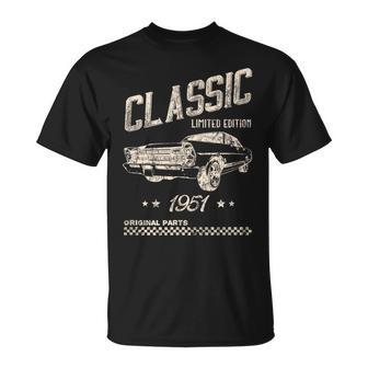 クラシック 1951 限定版 ヴィンテージ レトロ 車 誕生日 Tシャツ - Kawaiitshirt