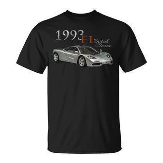 クラシックカー、1993 F1、ブリティッシュ、クラシックラグジュアリースポーツカー。 Tシャツ - Kawaiitshirt