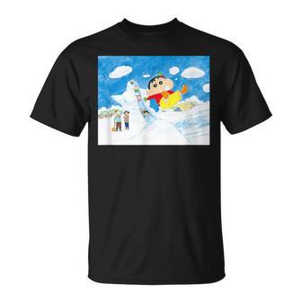 クレヨンしんちゃん 雪のすべり台 Tシャツ - Kawaiitshirt
