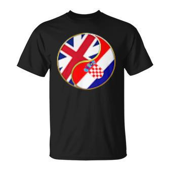 クロアチアの旗 イングランド イギリス 英語 イギリス クロアチア語 Tシャツ - Kawaiitshirt
