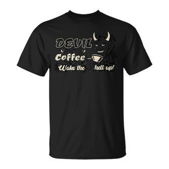 コーヒー愛好家のためのファニーデビルブランドコーヒー Tシャツ - Kawaiitshirt