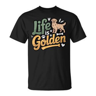 ゴールデンレトリバー 恋人 人生はゴールデンレトリバー Tシャツ - Kawaiitshirt