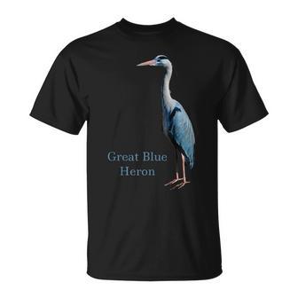 サギの鳥シャツ グレートブルーサギ 鳥類学 Tシャツ - Kawaiitshirt