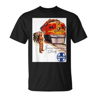 サンタフェ鉄道 ネイティブアメリカン 列車レール 旅行 Tシャツ - Kawaiitshirt
