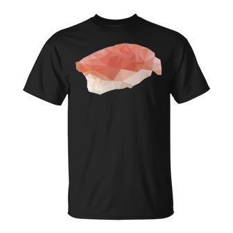 サーモン握り ローポリお寿司 鮭 レトロディザイン Tシャツ - Kawaiitshirt