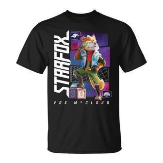 ザ・スーパーマリオギャラクシー・ムービー Fox Mccloud Hero Pose 長袖tシャツ Tシャツ - Kawaiitshirt