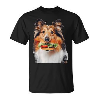 シェットランド・シープドッグ・バーガー Tシャツ - Kawaiitshirt