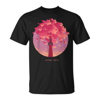 シグネチャー 東京都 スカイライン 日本土産 スカイツリー Tシャツ - Kawaiitshirt