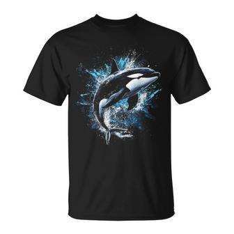 シャチ 動物 モチーフ アート シャチ Tシャツ - Kawaiitshirt