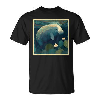 シュールレアリズム 日本画マナティー Tシャツ - Kawaiitshirt