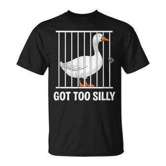 シリー・グースtシャツバカになりすぎた Tシャツ - Kawaiitshirt