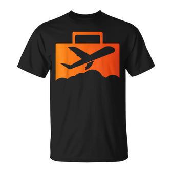 スーツケース航空の飛行機デザイン Tシャツ - Kawaiitshirt