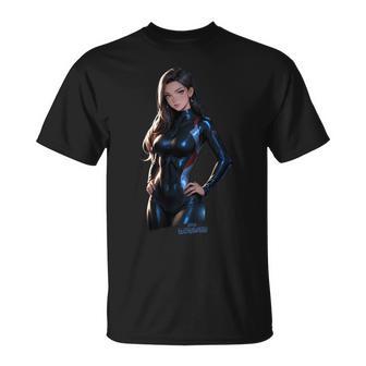 セクシー アニメ レース ガール 長袖tシャツ Tシャツ - Kawaiitshirt