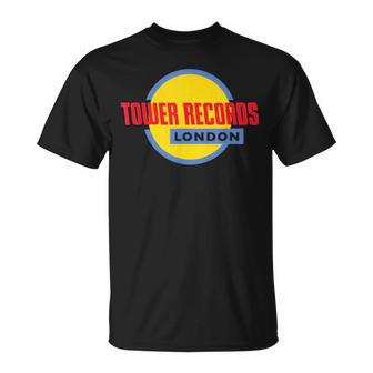 タワーレコード ロンドン 音楽 レトロ ヴィンテージ Tシャツ - Kawaiitshirt