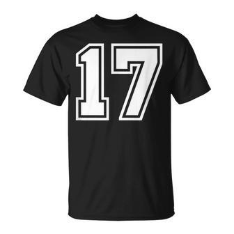 チームジャージーナンバー＃17スポーツギフト Tシャツ - Kawaiitshirt