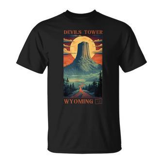 デビルズ タワー モニュメント ワイオミング Tシャツ - Kawaiitshirt