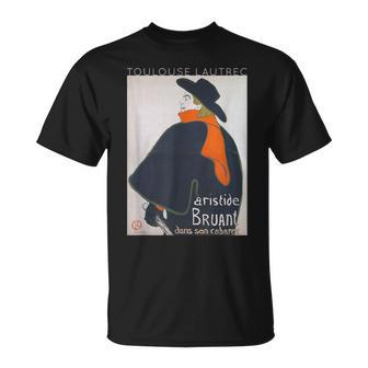 トゥールーズ・ロートレック アリスティド・ブリュアン キャバレー Tシャツ - Kawaiitshirt