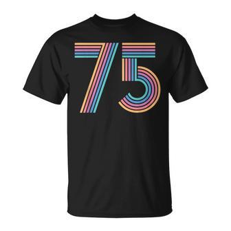 ナンバー 75 七五周年 男性 女性 75歳の誕生日 Tシャツ - Kawaiitshirt