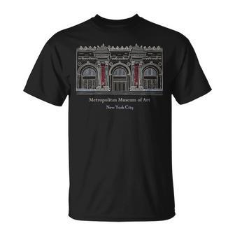 ニューヨーク市、メトロポリタン美術館、アメリカ 手描き Tシャツ - Kawaiitshirt