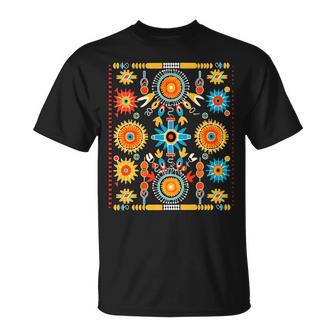 ネイティブアメリカン トライバルアート ナバホテキスタイルデザインスタイル 長袖tシャツ Tシャツ - Kawaiitshirt