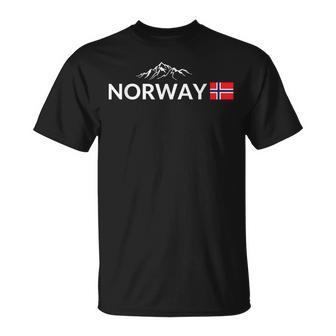 ノルウェー国旗 山 アウトドア旅行 In ノルウェー Tシャツ - Kawaiitshirt