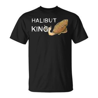 メンズ ハリバット 王様キャッチ おかしな釣り 漁師 ハリブット 魚 Tシャツ - Kawaiitshirt