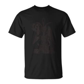 バフォメットの印章 オカルト悪魔 悪魔 ヤギ 悪魔 666 鬼 Tシャツ - Kawaiitshirt