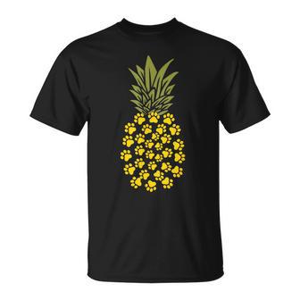 パイナップル猫の肉球プリント Tシャツ - Kawaiitshirt