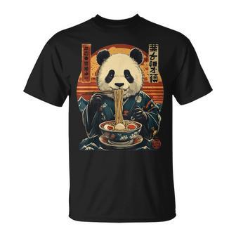 パンダのスープラーメン Tシャツ - Kawaiitshirt