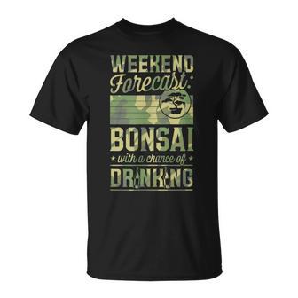 ビールを飲むチャンスのある週末予報盆栽 Tシャツ - Kawaiitshirt