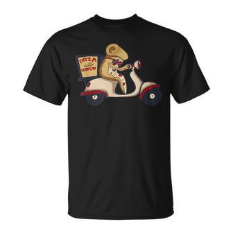 ピザデリバリースクーター イタリア料理 レディース メンズ Tシャツ - Kawaiitshirt