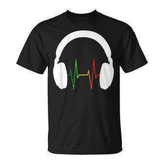ファニー ラスタ ギフト メンズ レディース クール ラスタカラー ヘッドホン Tシャツ - Kawaiitshirt