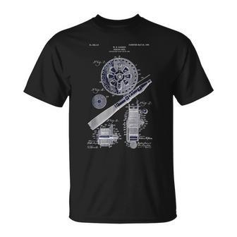 フライフィッシングシャツ ヴィンテージ 特許 描画 父の日 Tシャツ - Kawaiitshirt