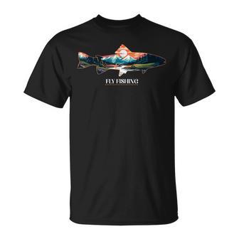フライフィッシングトラウト Tシャツ - Kawaiitshirt