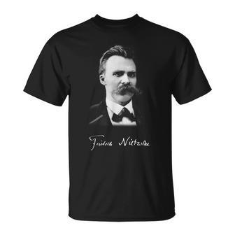 フリードリヒ・ニーチェ 哲学 ドイツ 哲学者 知恵 Nietzsche German Philosopher Tシャツ - Kawaiitshirt