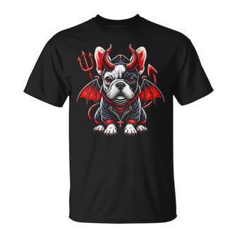 フレンチブルドッグ 悪魔 ハロウィン 鬼 コスチューム 地獄 サタン Tシャツ - Kawaiitshirt