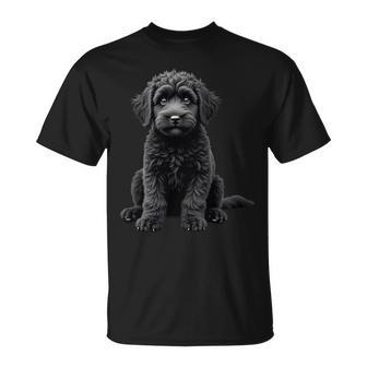 ブラックラブラドゥードル犬のアートデザイン。 長袖tシャツ Tシャツ - Kawaiitshirt