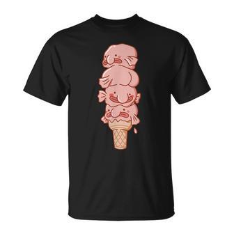 ブロブフィッシュ アイス クリーム、面白いブロブフィッシュ Tシャツ - Kawaiitshirt